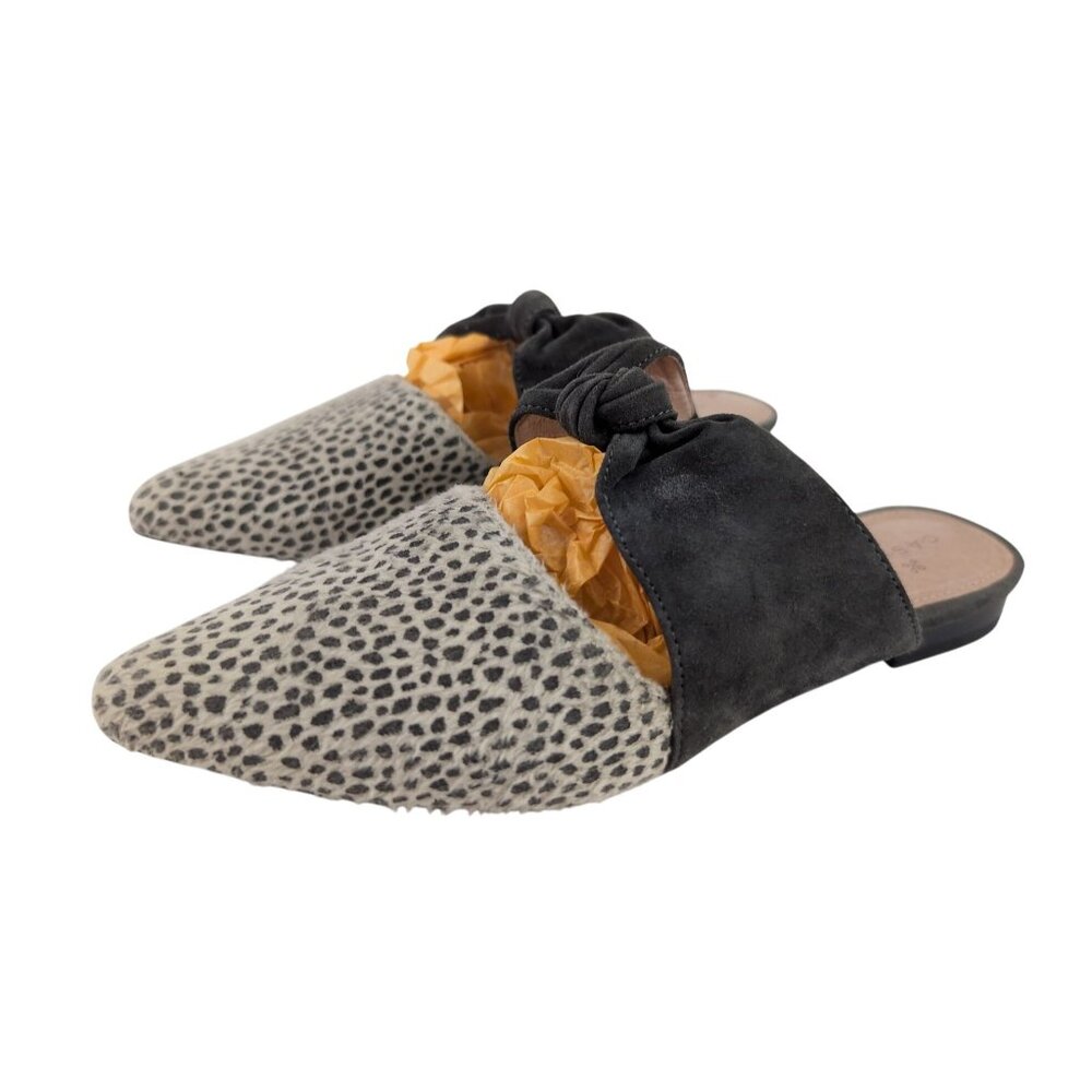 Caslon Mules Womens 6 Grey Leopard Print Slip On Career Casual Preppy Polished‎